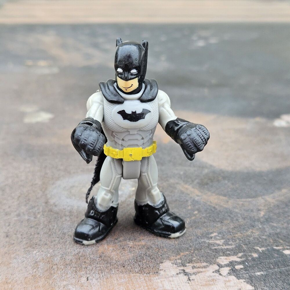 Batman Action Figure 3” Gray Black Cape DC Comics Toy Loose Figure